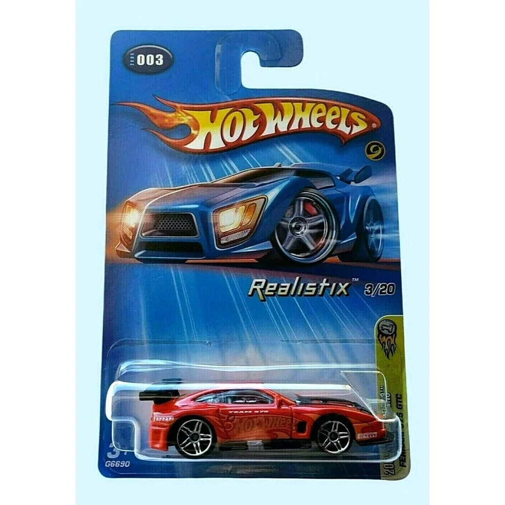 Hot Wheels FERRARI 575 GTC RED 003 2005 FIRST EDITIONS REALISTIX 3/20 1:64 G6690